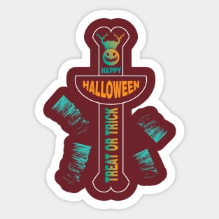 halloween deer chest costume Sticker